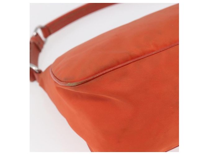 Borsa a Spalla PRADA Nylon Arancione Auth 146486 - vista 17