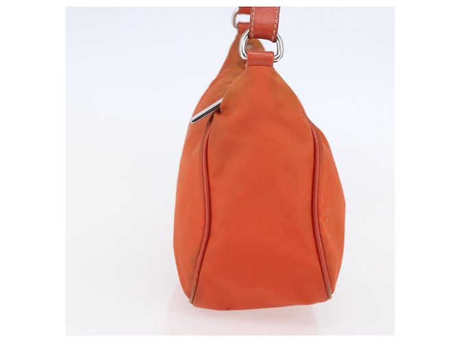 Borsa a Spalla PRADA Nylon Arancione Auth 146486 - vista 3