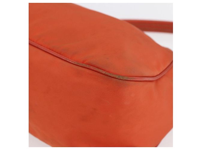 Borsa a Spalla PRADA Nylon Arancione Auth 146486 - vista 8