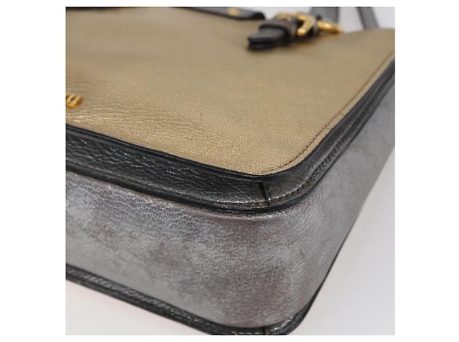 Borsa Miu Miu Madras in pelle 2 in 1 oro Auth mr1549 D'oro - vista 17