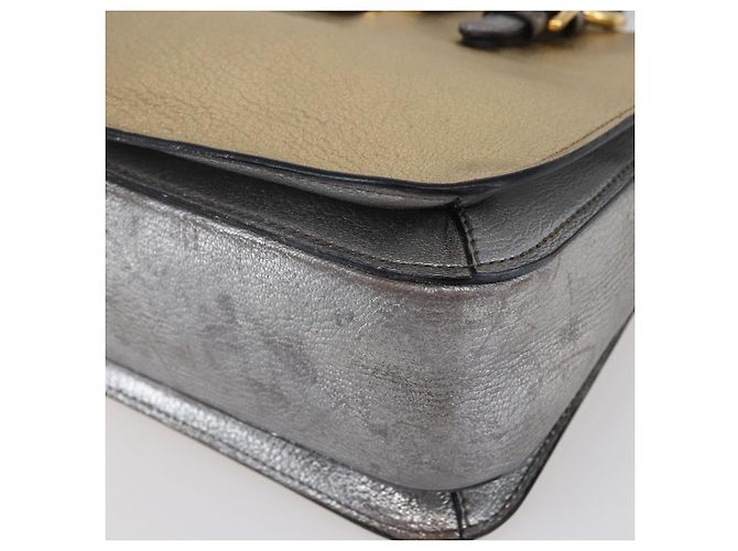 Borsa Miu Miu Madras in pelle 2 in 1 oro Auth mr1549 D'oro - vista 9
