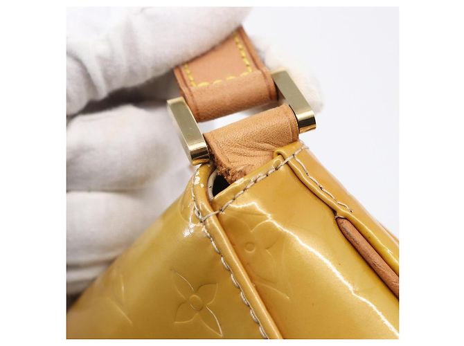 LOUIS VUITTON Borsa Thompson Street Monogram Vernis Beige M91301 LV Auth BA7914 - vista 10