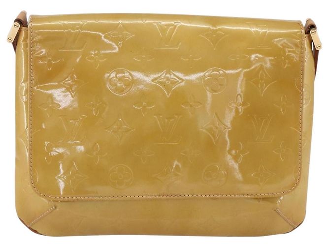 LOUIS VUITTON Borsa Thompson Street Monogram Vernis Beige M91301 LV Auth BA7914 - vista 13