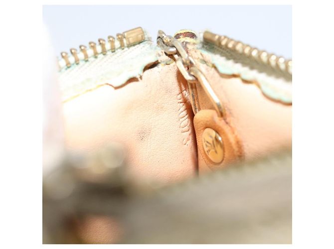 LOUIS VUITTON Pochette Cles Monogramm Multicolor Tasche Weiß M92655 Auth 153418 - Ansicht 12