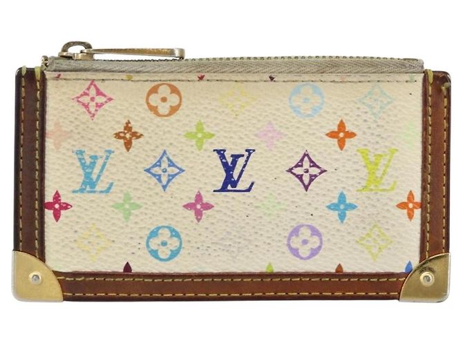 LOUIS VUITTON Pochette Cles Monogramm Multicolor Tasche Weiß M92655 Auth 153418 - Ansicht 13