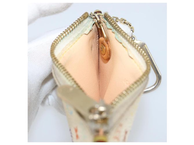 LOUIS VUITTON Pochette Cles Monogramm Multicolor Tasche Weiß M92655 Auth 153418 - Ansicht 18