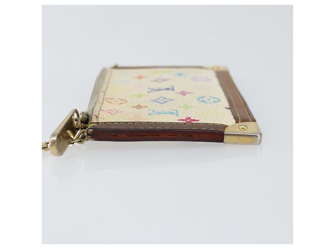 LOUIS VUITTON Pochette Cles Monogramm Multicolor Tasche Weiß M92655 Auth 153418 - Ansicht 4