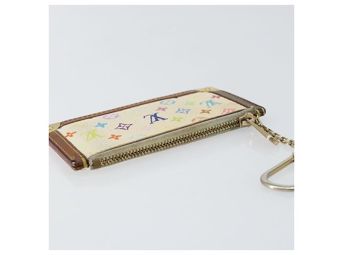 LOUIS VUITTON Pochette Cles Monogramm Multicolor Tasche Weiß M92655 Auth 153418 - Ansicht 5