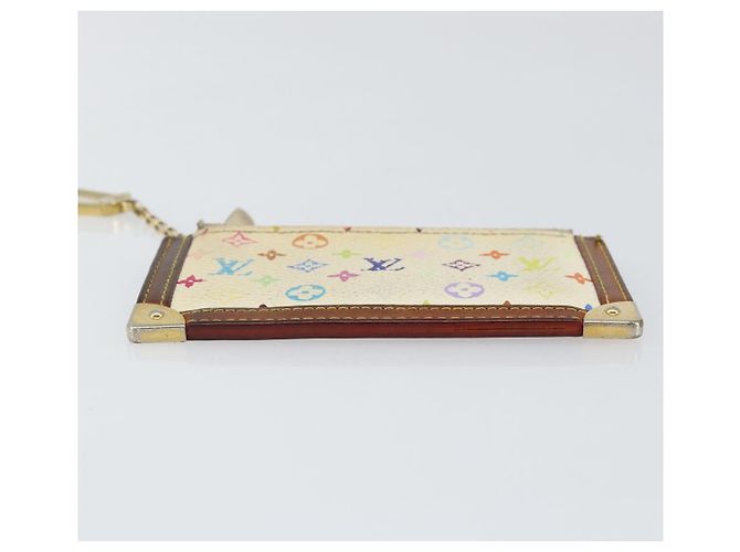 LOUIS VUITTON Pochette Cles Monogramm Multicolor Tasche Weiß M92655 Auth 153418 - Ansicht 6
