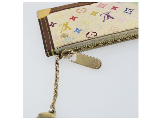 LOUIS VUITTON Pochette Cles Monogramm Multicolor Tasche Weiß M92655 Auth 153418 - Ansicht 9