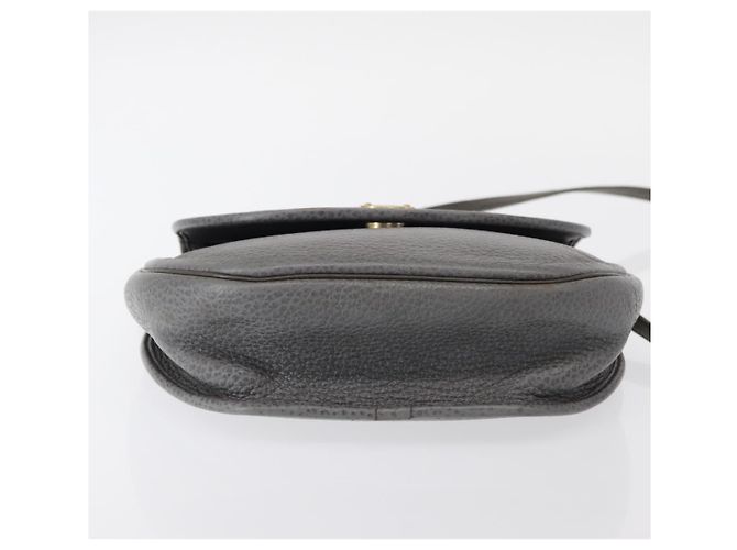 Borsa a Spalla Christian Dior in Pelle Grigia Dorata Auth ka078 Marrone D'oro - vista 5