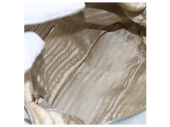 PRADA Borsa a Spalla con Catena Nylon Azzurro Chiaro Oro Auth SW1832 D'oro Blu chiaro - vista 11