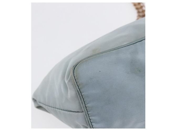 PRADA Borsa a Spalla con Catena Nylon Azzurro Chiaro Oro Auth SW1832 D'oro Blu chiaro - vista 17
