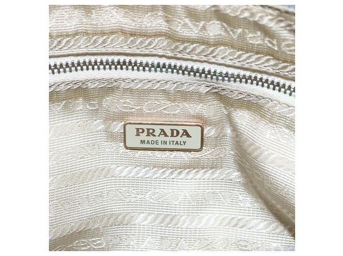 PRADA Borsa a Spalla con Catena Nylon Azzurro Chiaro Oro Auth SW1832 D'oro Blu chiaro - vista 19