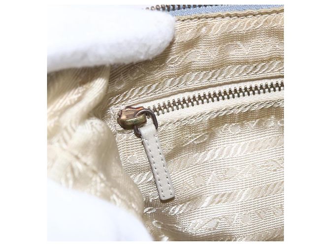 PRADA Borsa a Spalla con Catena Nylon Azzurro Chiaro Oro Auth SW1832 D'oro Blu chiaro - vista 20
