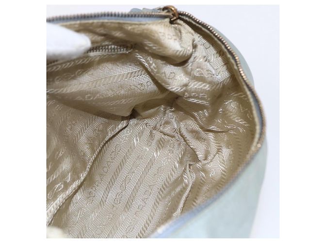PRADA Borsa a Spalla con Catena Nylon Azzurro Chiaro Oro Auth SW1832 D'oro Blu chiaro - vista 21