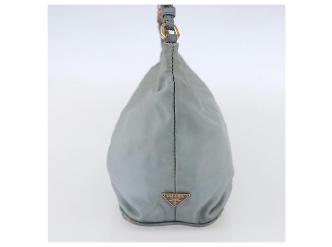 PRADA Borsa a Spalla con Catena Nylon Azzurro Chiaro Oro Auth SW1832 D'oro Blu chiaro - vista 3