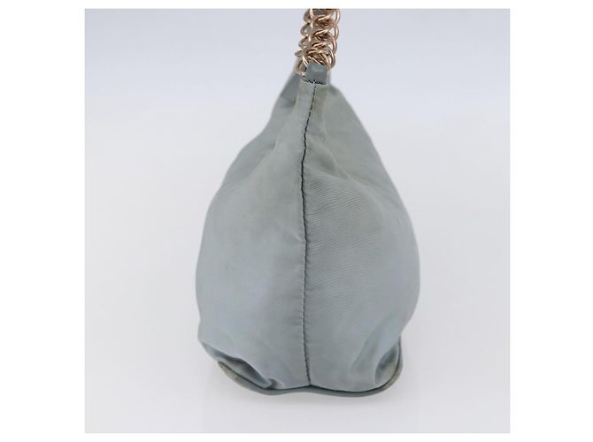 PRADA Borsa a Spalla con Catena Nylon Azzurro Chiaro Oro Auth SW1832 D'oro Blu chiaro - vista 4