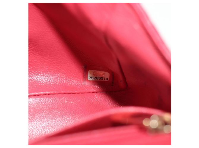 CHANEL Matelassé 17 Borsa a Spalla con Catena in Pelle di Agnello Rossa Oro CC Auth 144831SAM Rosso D'oro - vista 10