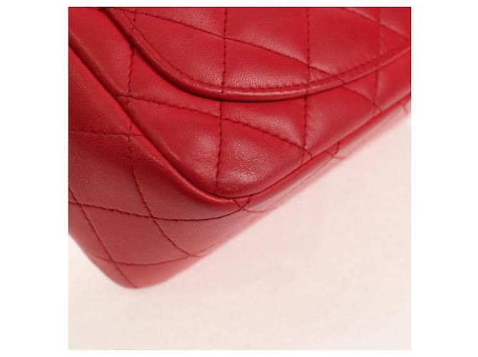 CHANEL Matelassé 17 Borsa a Spalla con Catena in Pelle di Agnello Rossa Oro CC Auth 144831SAM Rosso D'oro - vista 18