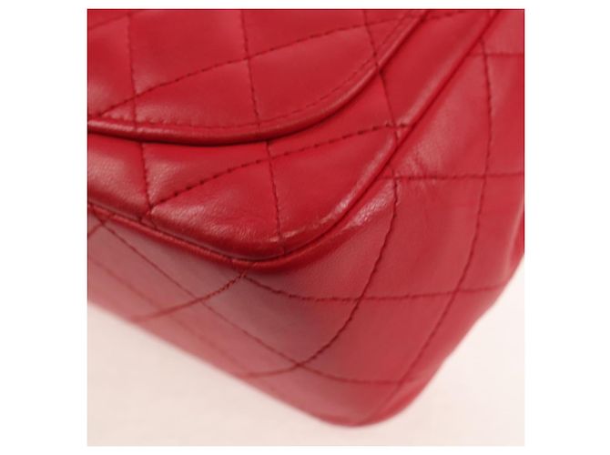 CHANEL Matelassé 17 Borsa a Spalla con Catena in Pelle di Agnello Rossa Oro CC Auth 144831SAM Rosso D'oro - vista 19