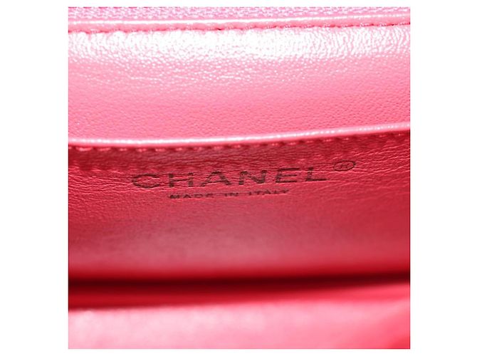 CHANEL Matelassé 17 Borsa a Spalla con Catena in Pelle di Agnello Rossa Oro CC Auth 144831SAM Rosso D'oro - vista 24