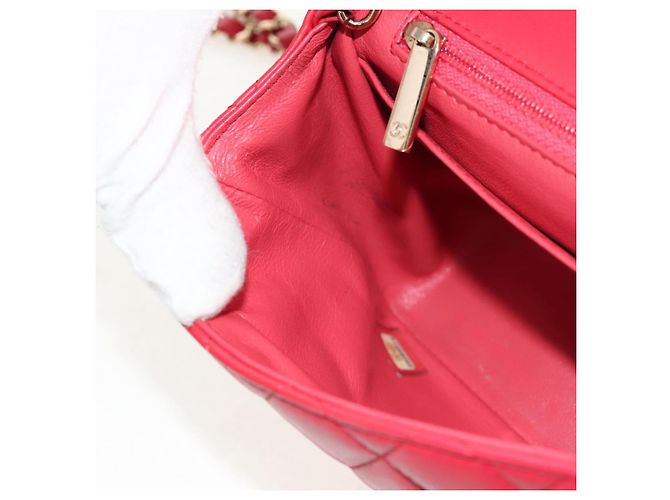 CHANEL Matelassé 17 Borsa a Spalla con Catena in Pelle di Agnello Rossa Oro CC Auth 144831SAM Rosso D'oro - vista 26