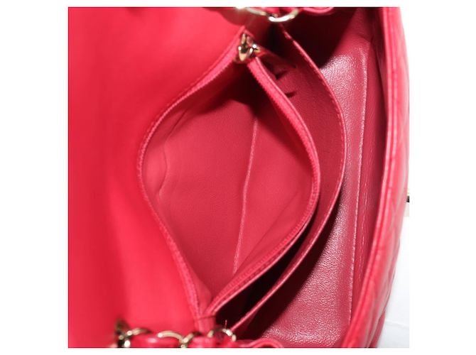 CHANEL Matelassé 17 Borsa a Spalla con Catena in Pelle di Agnello Rossa Oro CC Auth 144831SAM Rosso D'oro - vista 28