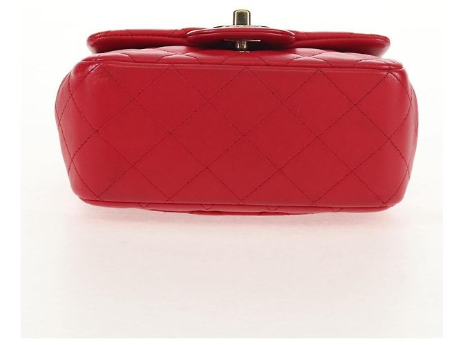CHANEL Matelassé 17 Borsa a Spalla con Catena in Pelle di Agnello Rossa Oro CC Auth 144831SAM Rosso D'oro - vista 5