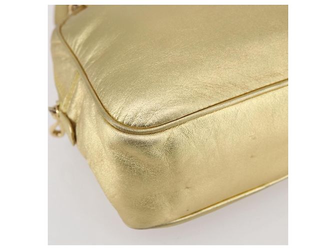 LOEWE Borsa a Spalla Anagram Pelle Oro Auth 153984 D'oro - vista 15