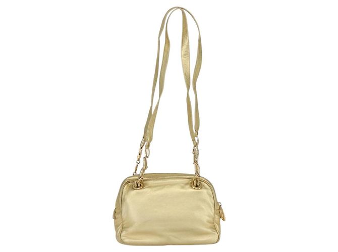 LOEWE Borsa a Spalla Anagram Pelle Oro Auth 153984 D'oro - vista 2