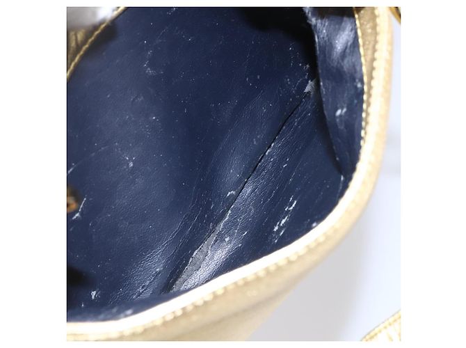 LOEWE Borsa a Spalla Anagram Pelle Oro Auth 153984 D'oro - vista 23