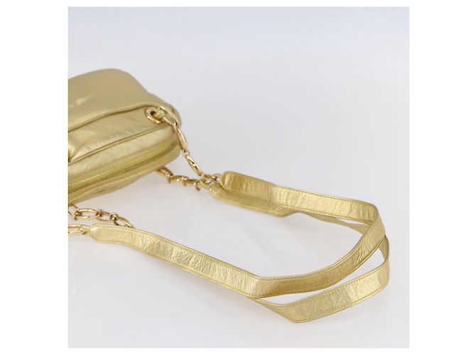 LOEWE Borsa a Spalla Anagram Pelle Oro Auth 153984 D'oro - vista 7