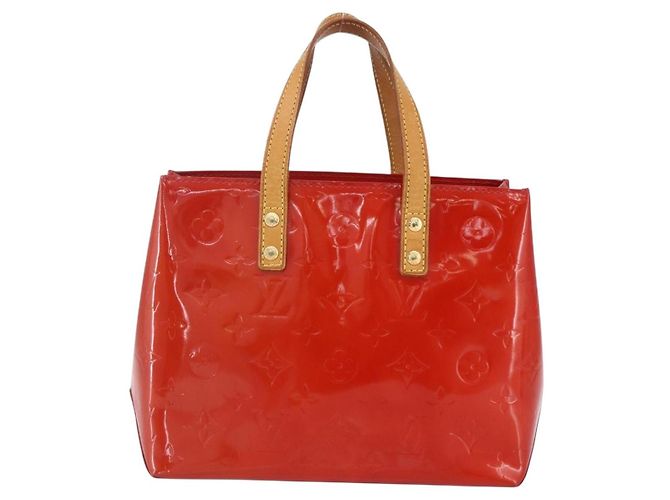 LOUIS VUITTON Monogram Vernis Reade PM Borsa a Mano Rossa M91088 LV Auth SW1770 Rosso - vista 13
