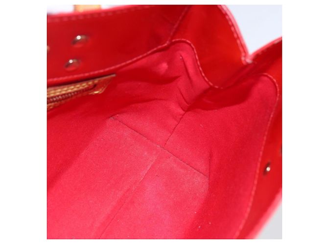 LOUIS VUITTON Monogram Vernis Reade PM Borsa a Mano Rossa M91088 LV Auth SW1770 Rosso - vista 18