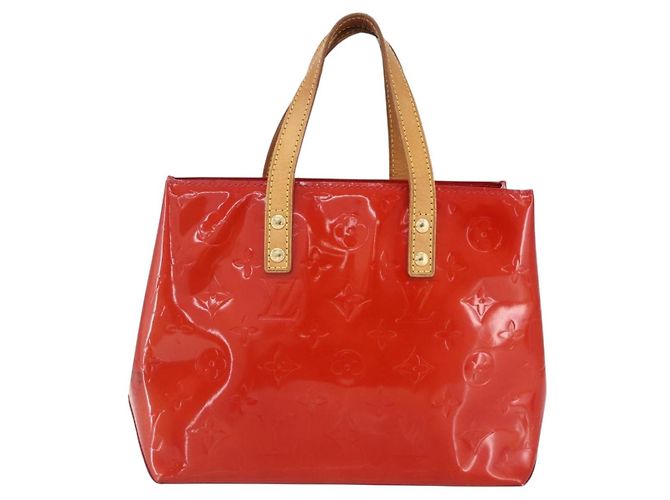 LOUIS VUITTON Monogram Vernis Reade PM Borsa a Mano Rossa M91088 LV Auth SW1770 Rosso - vista 2