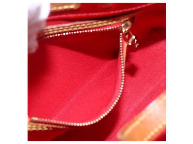 LOUIS VUITTON Monogram Vernis Reade PM Borsa a Mano Rossa M91088 LV Auth SW1770 Rosso - vista 20