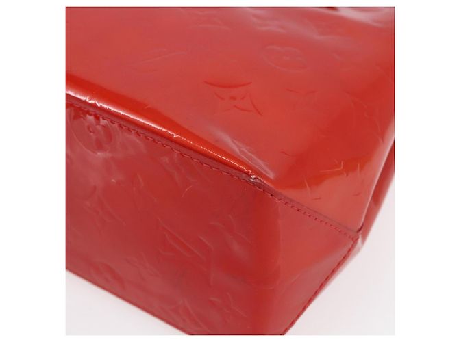 LOUIS VUITTON Monogram Vernis Reade PM Borsa a Mano Rossa M91088 LV Auth SW1770 Rosso - vista 9