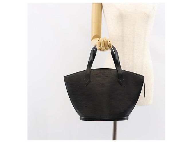 LOUIS VUITTON Borsa a Mano Epi Saint Jacques Nera M52272 LV Auth BA7918 Nero - vista 21