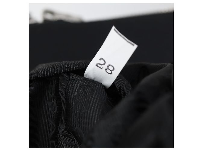 Saffiano Valigia PRADA in pelle Safiano Nera Argento Auth mr1541 Nero - vista 12