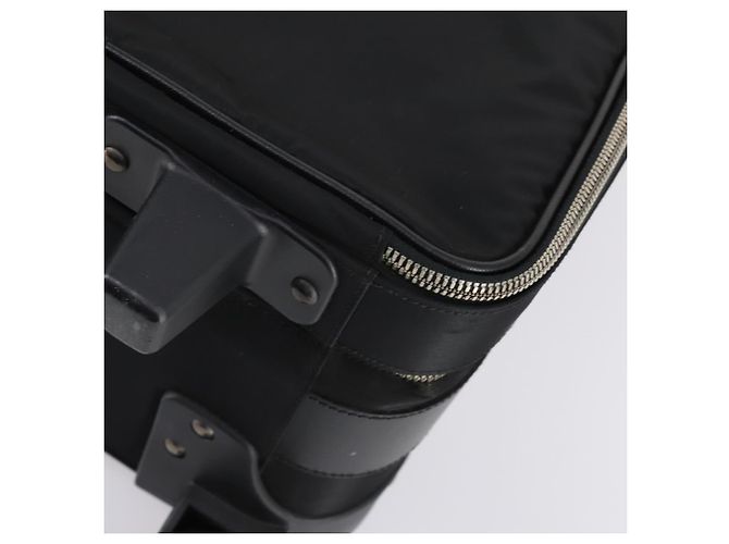 Saffiano Valigia PRADA in pelle Safiano Nera Argento Auth mr1541 Nero - vista 17