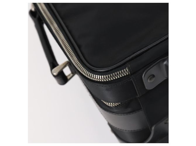 Saffiano Valigia PRADA in pelle Safiano Nera Argento Auth mr1541 Nero - vista 18