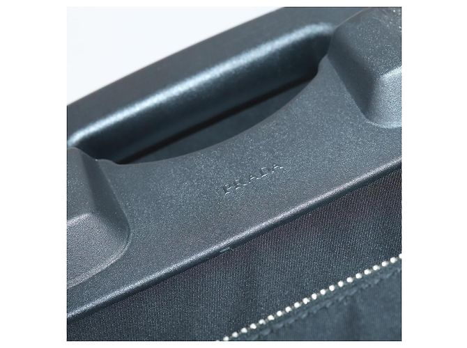 Saffiano Valigia PRADA in pelle Safiano Nera Argento Auth mr1541 Nero - vista 20