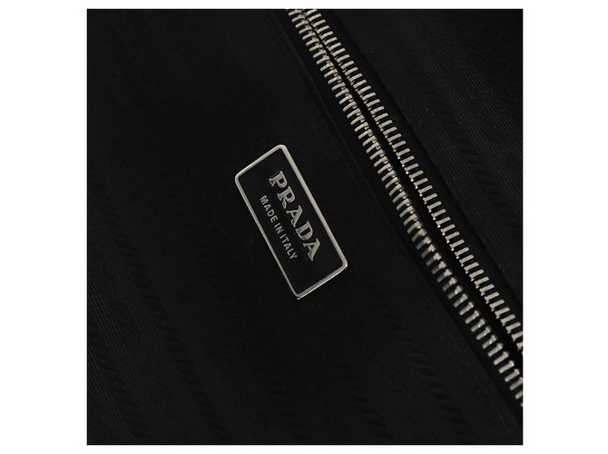 Saffiano Valigia PRADA in pelle Safiano Nera Argento Auth mr1541 Nero - vista 27
