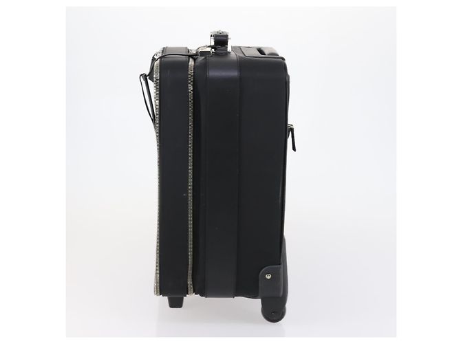 Saffiano Valigia PRADA in pelle Safiano Nera Argento Auth mr1541 Nero - vista 3