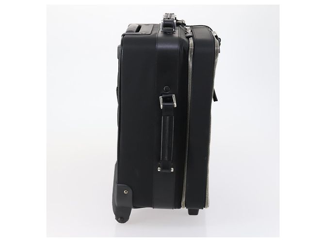 Saffiano Valigia PRADA in pelle Safiano Nera Argento Auth mr1541 Nero - vista 4