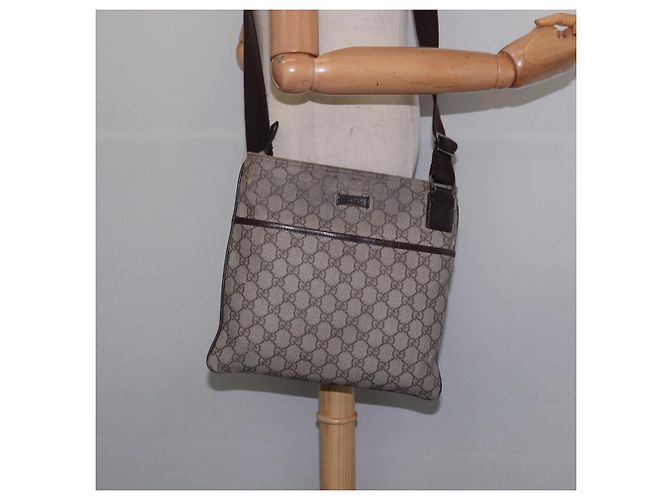 Gucci Borsa a Spalla GG Supreme PVC Beige 141626 Auth 148265 - vista 22
