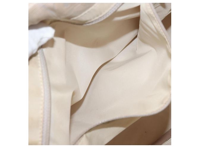 CHANEL Nuova Borsa Tote da Viaggio Nylon Beige Oro CC Auth bs30087 D'oro - vista 21