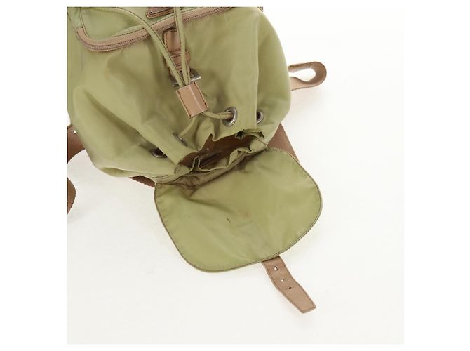 Mochila PRADA de nylon beige plata auténtica 145849 - vista 10