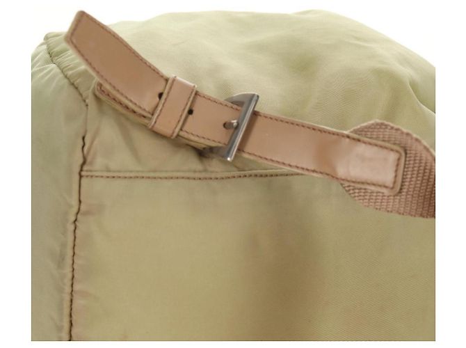 Mochila PRADA de nylon beige plata auténtica 145849 - vista 14